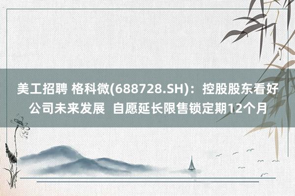 美工招聘 格科微(688728.SH)：控股股东看好公司未来发展  自愿延长限售锁定期12个月