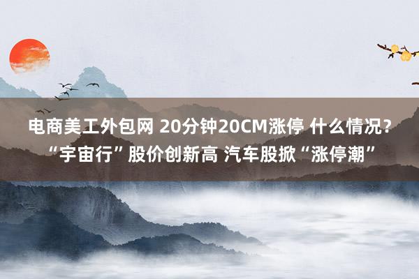 电商美工外包网 20分钟20CM涨停 什么情况？“宇宙行”股价创新高 汽车股掀“涨停潮”