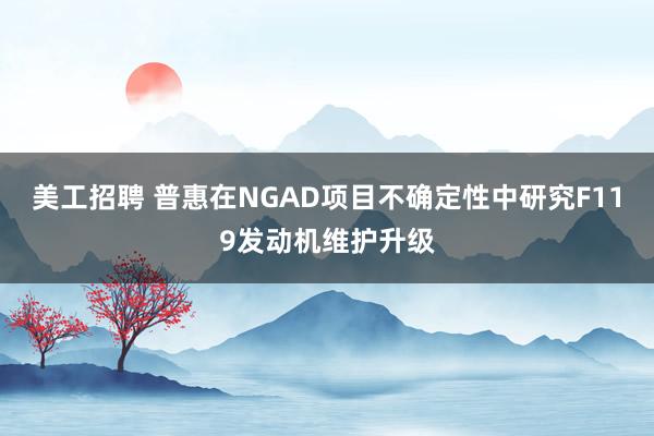 美工招聘 普惠在NGAD项目不确定性中研究F119发动机维护升级