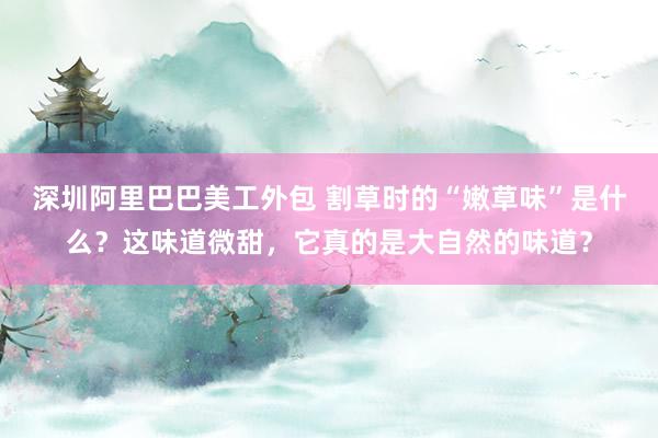 深圳阿里巴巴美工外包 割草时的“嫩草味”是什么？这味道微甜，它真的是大自然的味道？